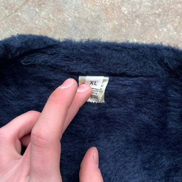 Vintage 60s 70s Ford Shelby Cobra Racing Jacket Blue White Faux Fur Lined XL - Picture 4 of 11